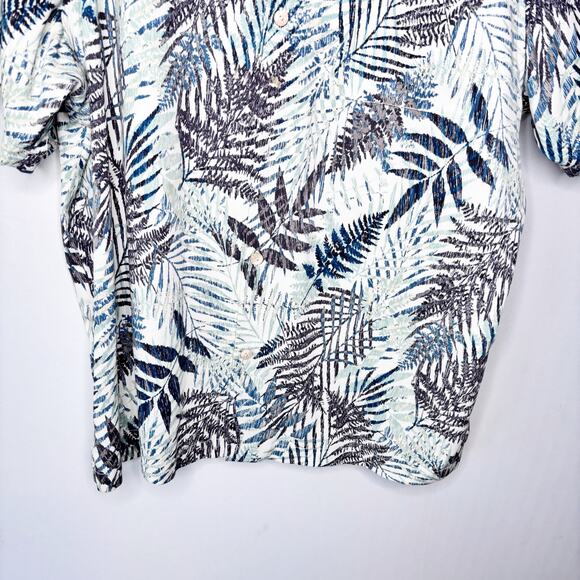 Tommy Bahama Shirt Mens XXL Silk Cool Max Poly Neutral Tropical Botanical - Picture 5 of 10